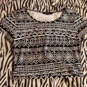 Black and white crop top